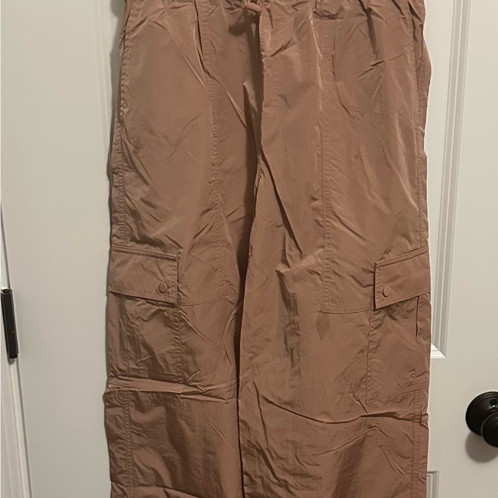 PINK Victoria's Secret rose gold parachute Cargo Pants